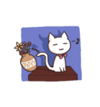 Tabby cat ＆ white cat（個別スタンプ：15）