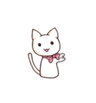Tabby cat ＆ white cat（個別スタンプ：27）