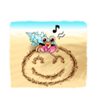 Sand Writing ＆ Hermit Crab (Int'l)（個別スタンプ：4）