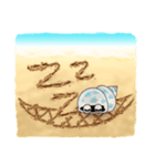 Sand Writing ＆ Hermit Crab (Int'l)（個別スタンプ：6）