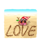 Sand Writing ＆ Hermit Crab (Int'l)（個別スタンプ：8）