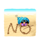 Sand Writing ＆ Hermit Crab (Int'l)（個別スタンプ：10）