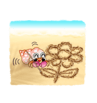 Sand Writing ＆ Hermit Crab (Int'l)（個別スタンプ：12）