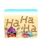 Sand Writing ＆ Hermit Crab (Int'l)（個別スタンプ：16）