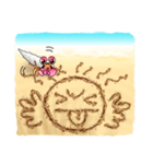 Sand Writing ＆ Hermit Crab (Int'l)（個別スタンプ：21）