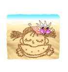Sand Writing ＆ Hermit Crab (Int'l)（個別スタンプ：23）