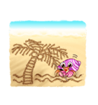 Sand Writing ＆ Hermit Crab (Int'l)（個別スタンプ：24）