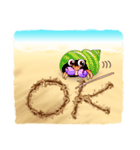 Sand Writing ＆ Hermit Crab (Int'l)（個別スタンプ：25）