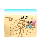 Sand Writing ＆ Hermit Crab (Int'l)（個別スタンプ：26）