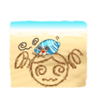 Sand Writing ＆ Hermit Crab (Int'l)（個別スタンプ：27）