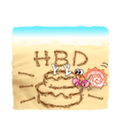 Sand Writing ＆ Hermit Crab (Int'l)（個別スタンプ：30）