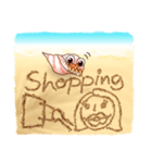 Sand Writing ＆ Hermit Crab (Int'l)（個別スタンプ：37）