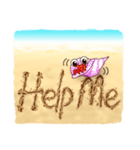 Sand Writing ＆ Hermit Crab (Int'l)（個別スタンプ：39）
