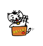 ニャン子とダンボール箱（個別スタンプ：1）