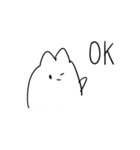 whiteうさぎ（個別スタンプ：1）