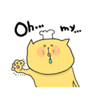 よだれねこのすたんぷ 英語ばーーーーー。（個別スタンプ：1）