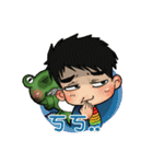 大粒と大呆蛙の日常生活（個別スタンプ：34）