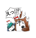 ふくろうのロックデュオ（個別スタンプ：8）