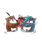 ふくろうのロックデュオ（個別スタンプ：22）