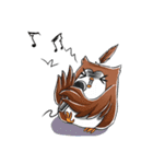 ふくろうのロックデュオ（個別スタンプ：33）