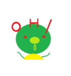 いもむし グリーン（個別スタンプ：2）
