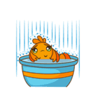 金魚鉢の金魚キン（個別スタンプ：34）