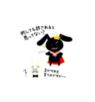 王様黒ウサギ（個別スタンプ：8）