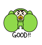 おしゃぶり青と緑！！！（個別スタンプ：33）