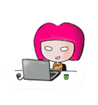 Little red hair girl（個別スタンプ：10）