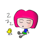 Little red hair girl（個別スタンプ：21）