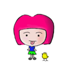 Little red hair girl（個別スタンプ：24）