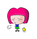 Little red hair girl（個別スタンプ：33）