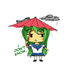 Ame-chan's rainy activities - (ENG)（個別スタンプ：8）