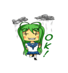 Ame-chan's rainy activities - (ENG)（個別スタンプ：9）
