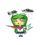 Ame-chan's rainy activities - (ENG)（個別スタンプ：10）