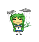 Ame-chan's rainy activities - (ENG)（個別スタンプ：21）