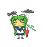 Ame-chan's rainy activities - (ENG)（個別スタンプ：23）