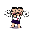 Ugly and cute student (English ver.)（個別スタンプ：7）