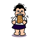 Ugly and cute student (English ver.)（個別スタンプ：15）