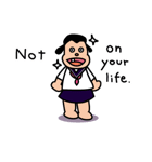 Ugly and cute student (English ver.)（個別スタンプ：16）