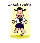 Ugly and cute student (English ver.)（個別スタンプ：18）
