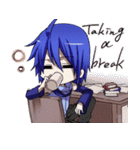 Everyday,not human boy and a human girl（個別スタンプ：17）