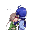 Everyday,not human boy and a human girl（個別スタンプ：35）