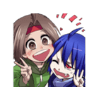 Everyday,not human boy and a human girl（個別スタンプ：40）