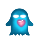 かわいいHeart-Glowing Ghost stickers（個別スタンプ：9）