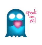 かわいいHeart-Glowing Ghost stickers（個別スタンプ：15）