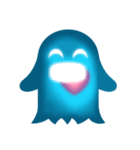 かわいいHeart-Glowing Ghost stickers（個別スタンプ：38）