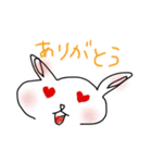 ゆるいねこときどきうさぎの返事（個別スタンプ：3）