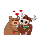 Bull-Luer ＆ Bear-Ra（個別スタンプ：40）