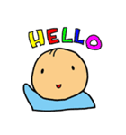 赤ちゃんと小さな男の子（個別スタンプ：1）